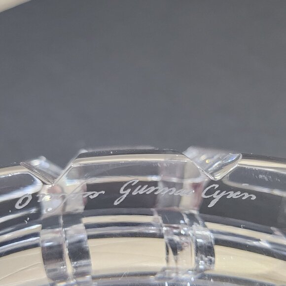 Vintage Large 9.5" Stenhammar Clear Crystal Oval Centerpiece Signed Gunna - Picture 5 of 10